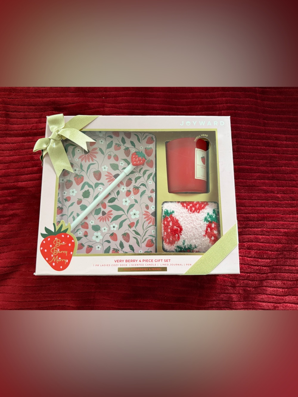 Mother’s Day Journal-4-Piece Gift Set - Strawberry